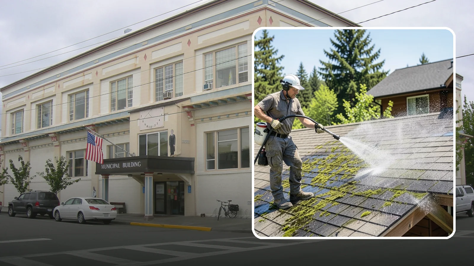Cedar Shake Roof Cleaning in Anacortes, Skagit County, WA - Gentle restoration cleaning for cedar shake and shingle roofs that removes moss while preserving the wood.