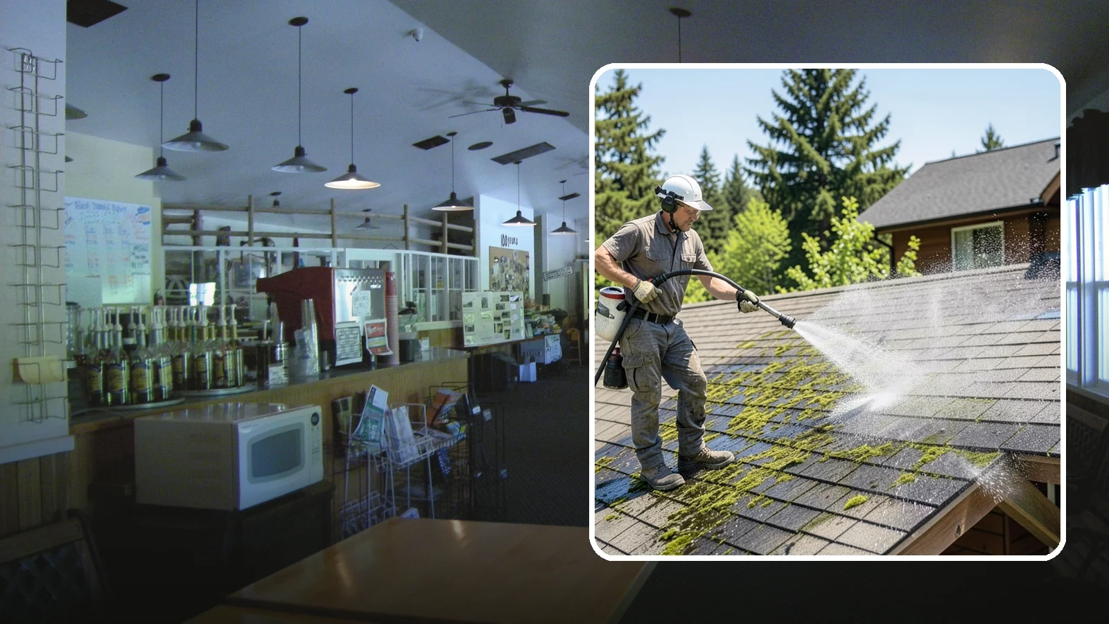 Cedar Shake Roof Cleaning in Black Diamond, King County, WA - Gentle restoration cleaning for cedar shake and shingle roofs that removes moss while preserving the wood.