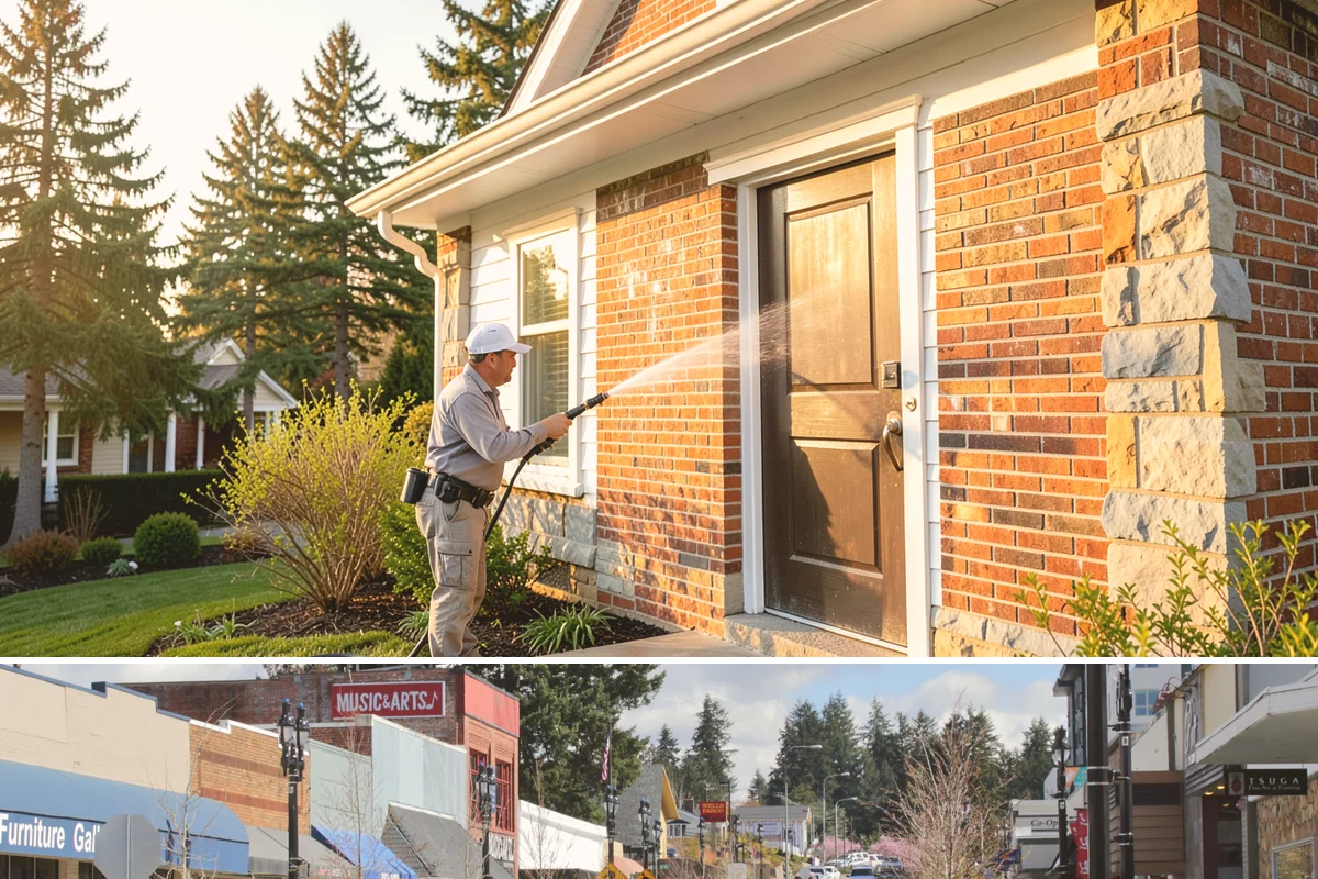 Cedar Shake Roof Cleaning in Bothell, King County, WA - Clean cedar roofs in mid to late summer so the wood can dry fully before autumn moisture returns.