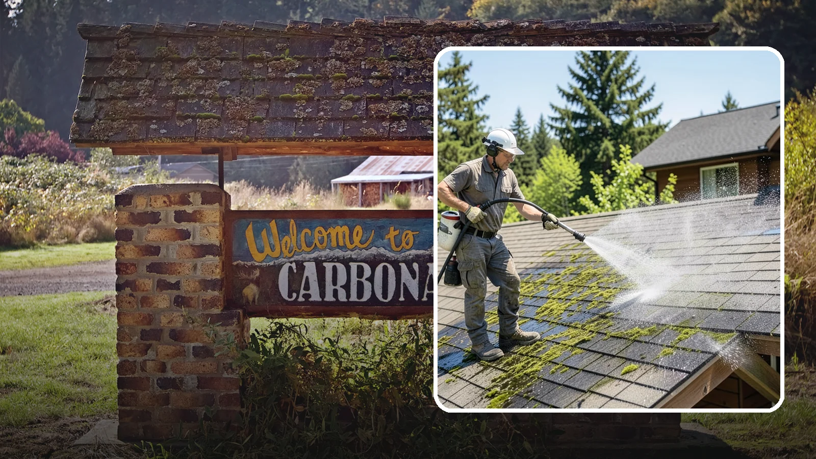 Cedar Shake Roof Cleaning in Carbonado, Pierce County, WA - Gentle restoration cleaning for cedar shake and shingle roofs that removes moss while preserving the wood.