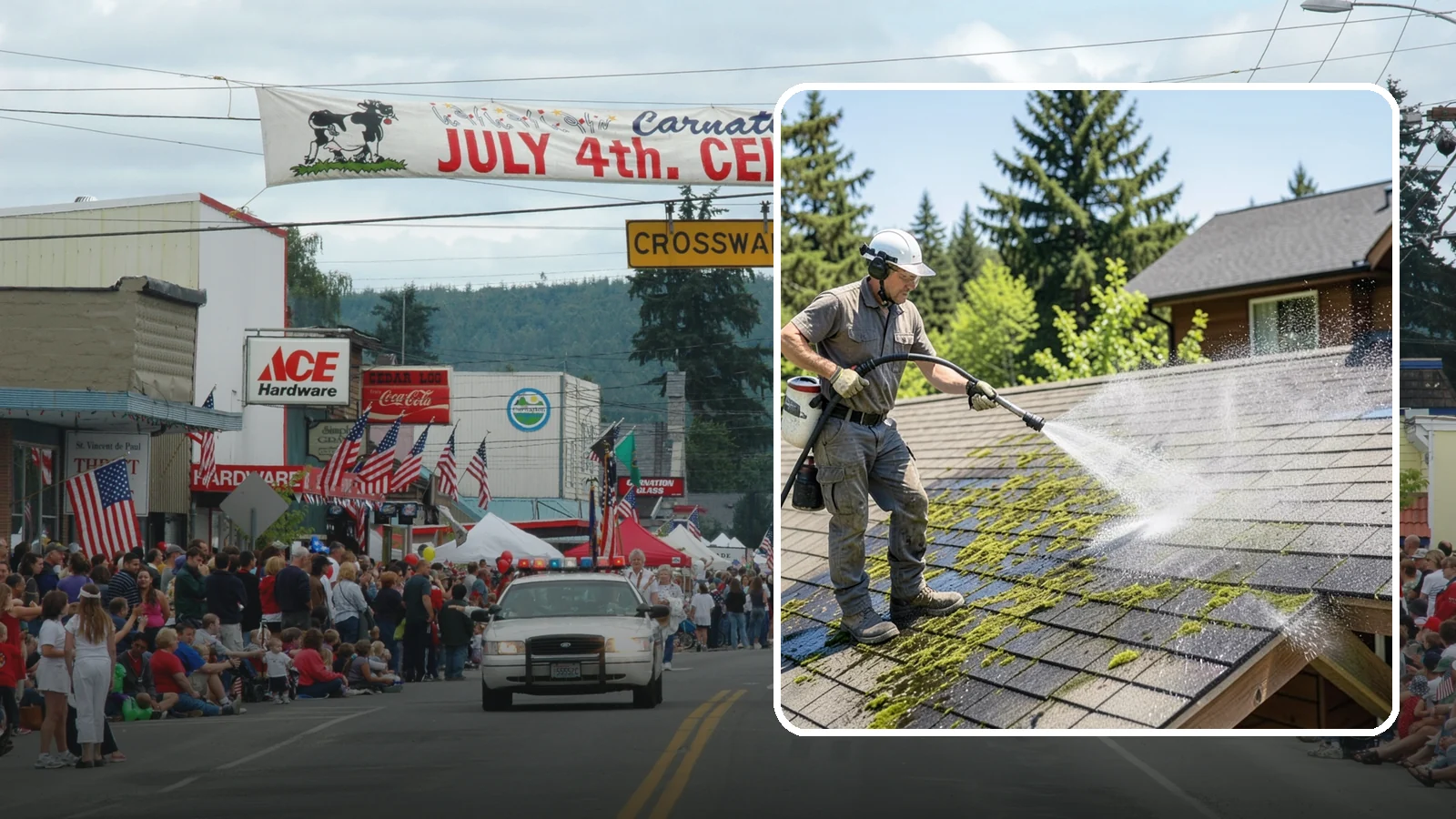 Cedar Shake Roof Cleaning in Carnation, King County, WA - Gentle restoration cleaning for cedar shake and shingle roofs that removes moss while preserving the wood.