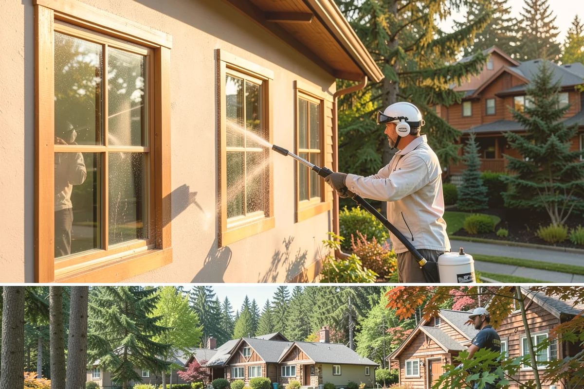 Cedar Shake Roof Cleaning in Edgewood, Pierce County, WA - Clean cedar roofs in mid to late summer so the wood can dry fully before autumn moisture returns.