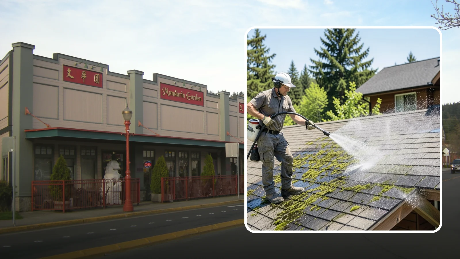 Cedar Shake Roof Cleaning in Issaquah, King County, WA - Gentle restoration cleaning for cedar shake and shingle roofs that removes moss while preserving the wood.