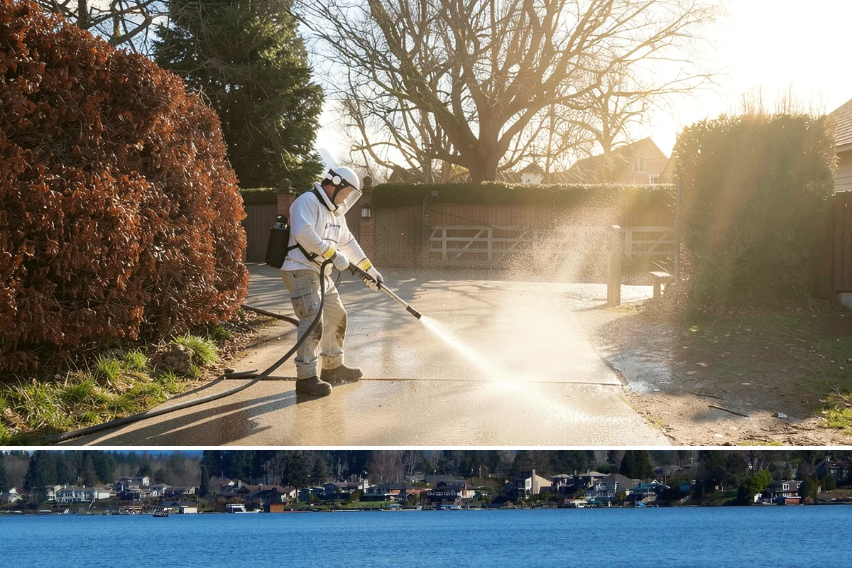 Cedar Shake Roof Cleaning in Lake Stevens, Snohomish County, WA - Clean cedar roofs in mid to late summer so the wood can dry fully before autumn moisture returns.