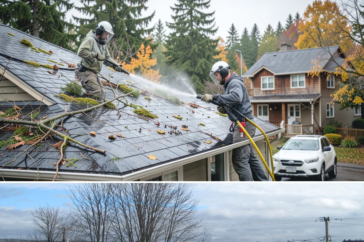 Cedar Shake Roof Cleaning in Langley, Island County, WA - Clean cedar roofs in mid to late summer so the wood can dry fully before autumn moisture returns.