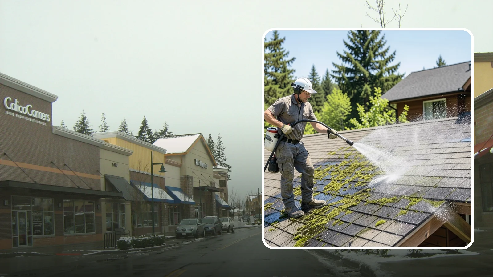 Cedar Shake Roof Cleaning in Mill Creek, Snohomish County, WA - Gentle restoration cleaning for cedar shake and shingle roofs that removes moss while preserving the wood.