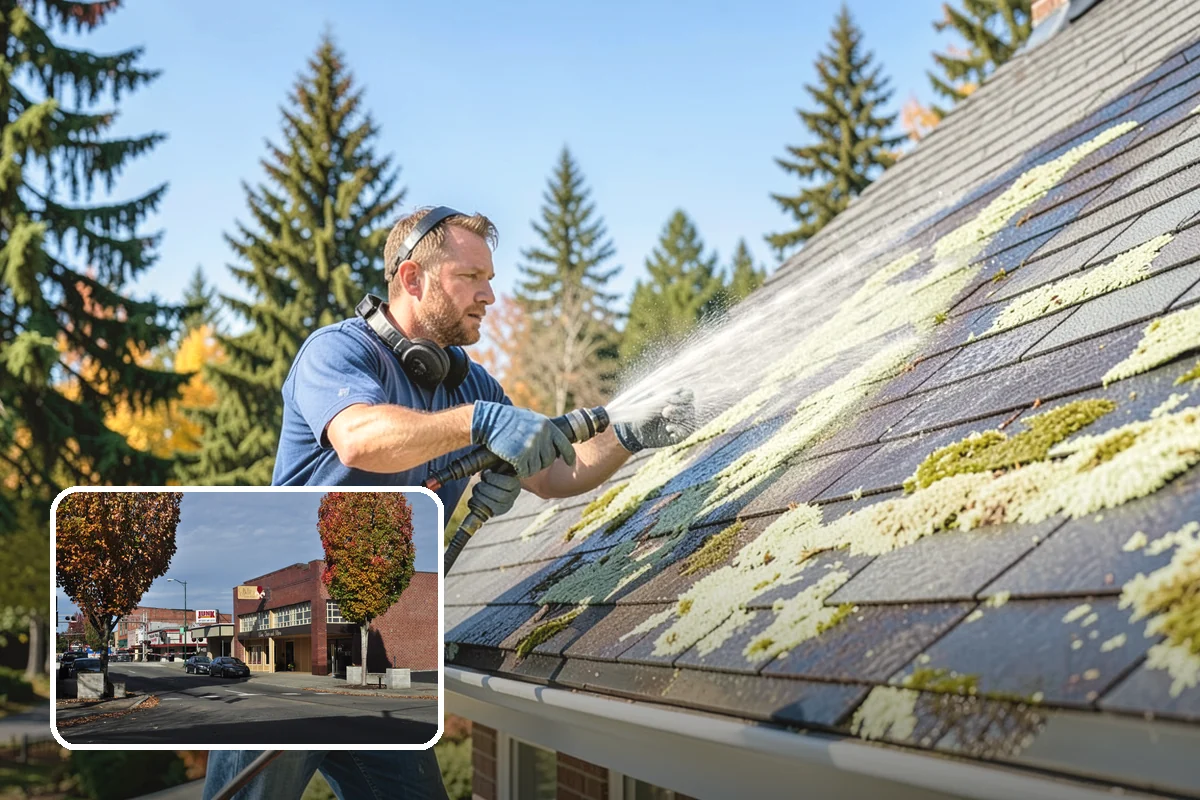 Cedar Shake Roof Cleaning in Puyallup, Pierce County, WA - Halts moss-driven rot that destroys untreated cedar roofs