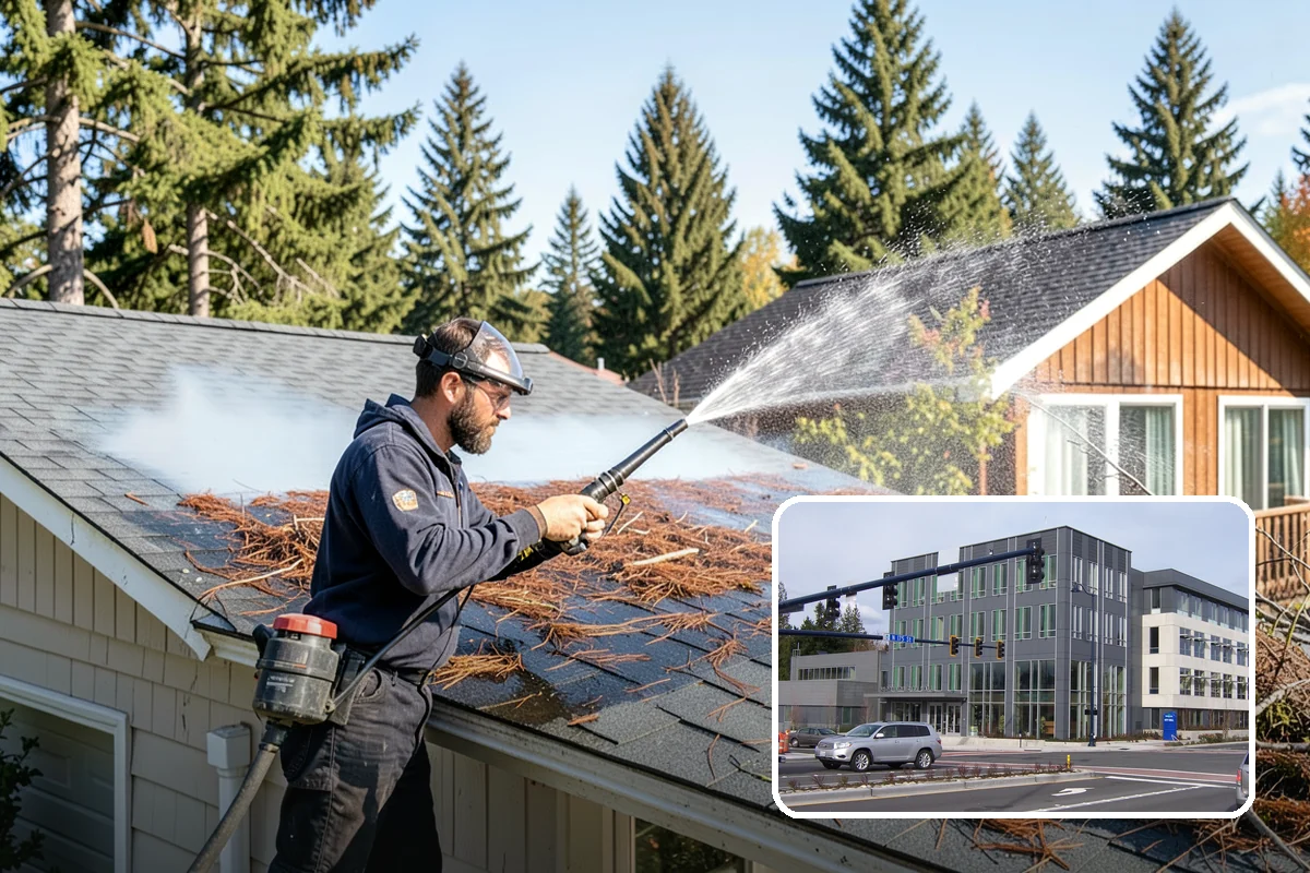 Cedar Shake Roof Cleaning in Shoreline, King County, WA - Halts moss-driven rot that destroys untreated cedar roofs