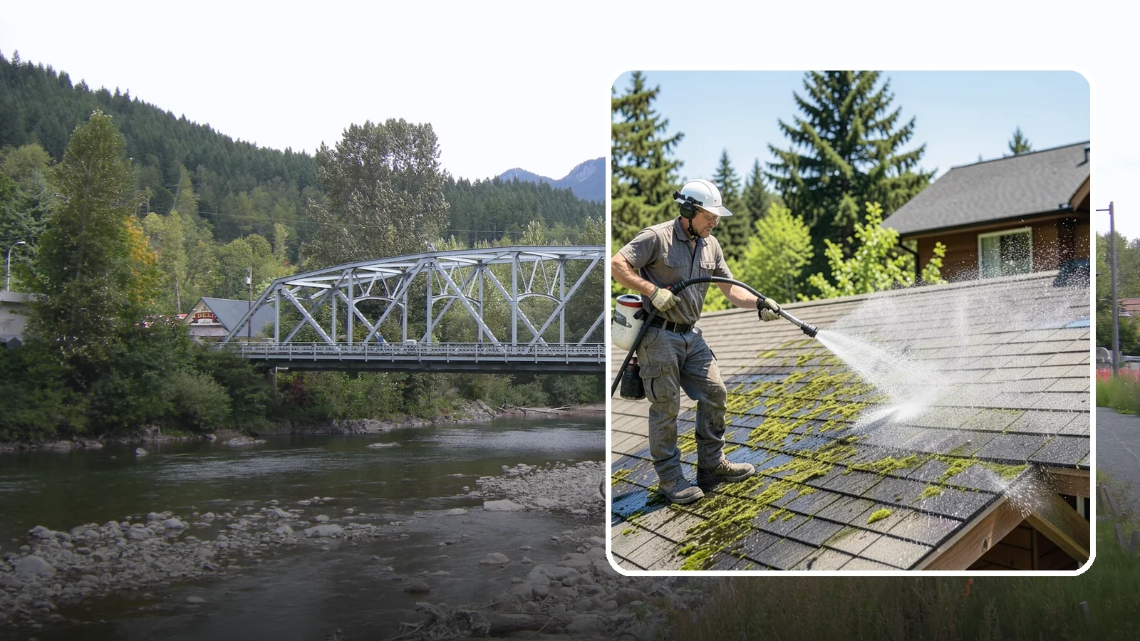 Cedar Shake Roof Cleaning in Skykomish, King County, WA - Gentle restoration cleaning for cedar shake and shingle roofs that removes moss while preserving the wood.