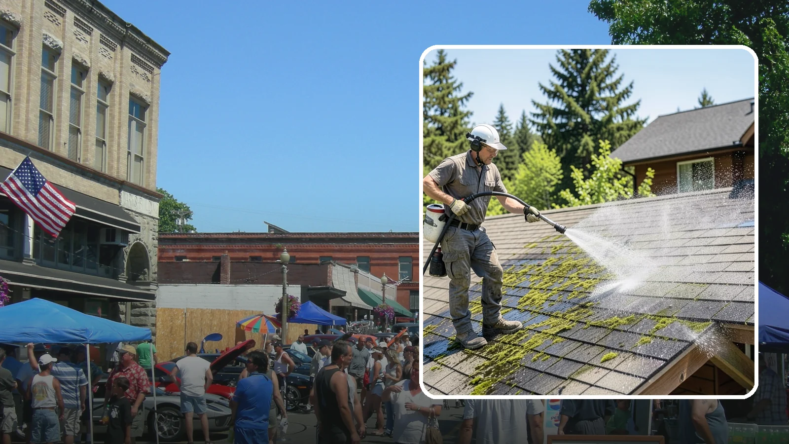 Cedar Shake Roof Cleaning in Snohomish, Snohomish County, WA - Gentle restoration cleaning for cedar shake and shingle roofs that removes moss while preserving the wood.
