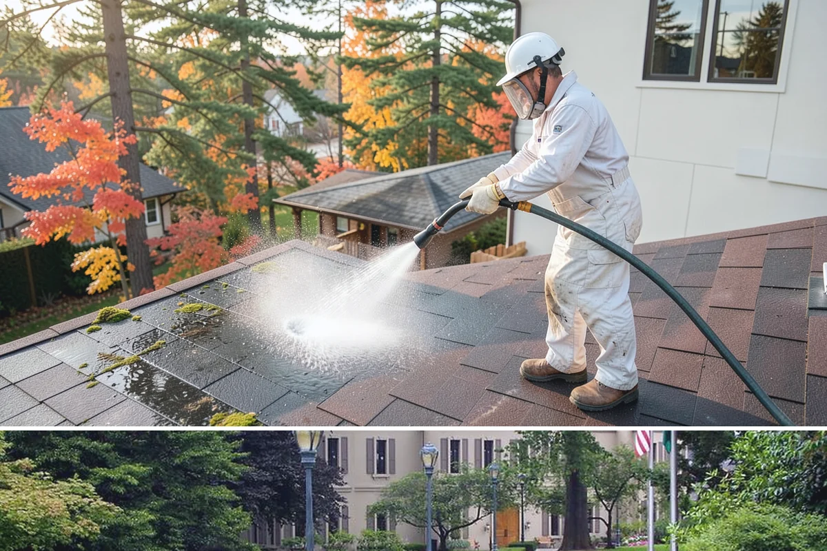 Cedar Shake Roof Cleaning in Woodinville, King County, WA - Clean cedar roofs in mid to late summer so the wood can dry fully before autumn moisture returns.