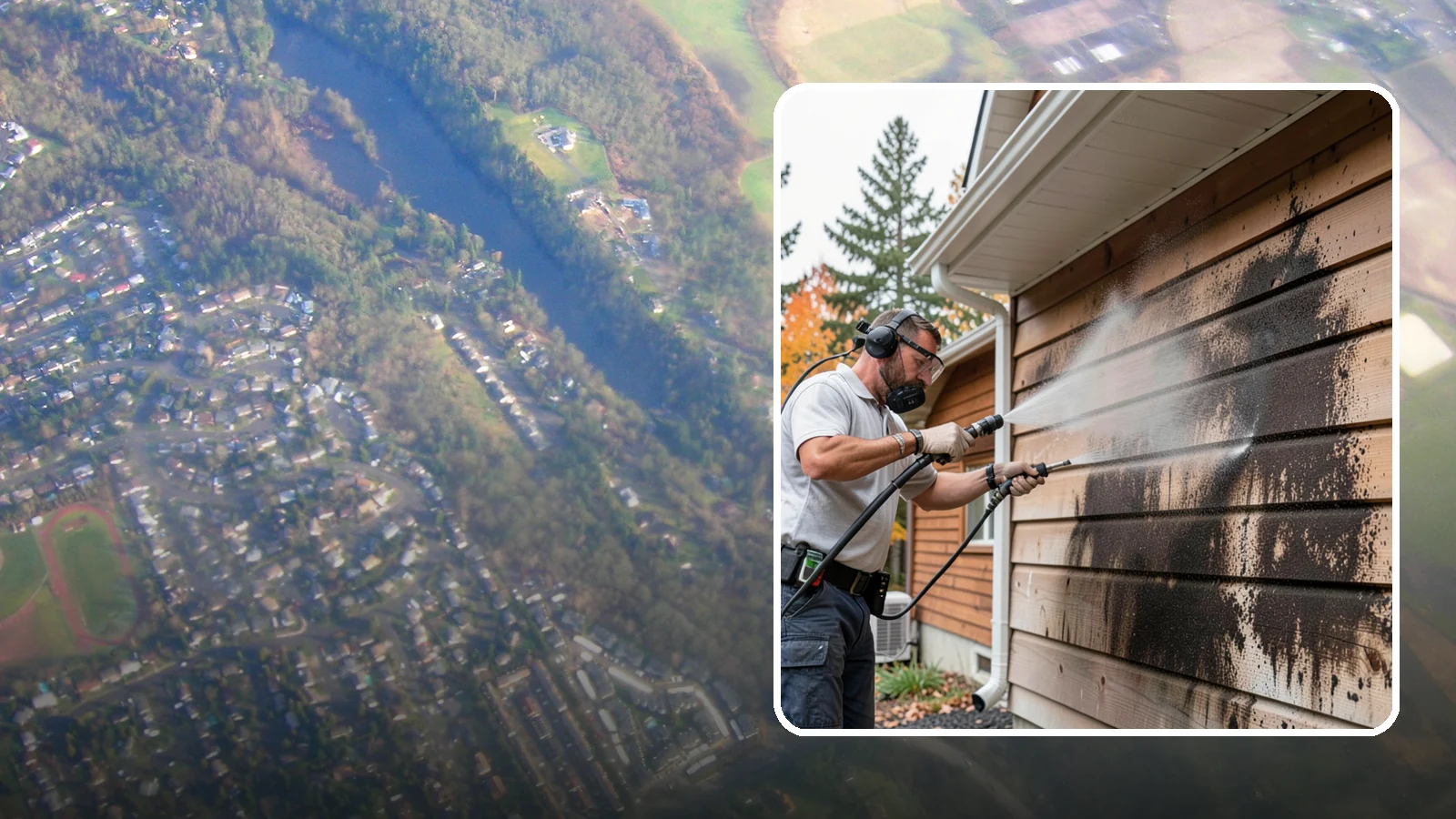 Cedar Siding Washing in Algona, King County, WA - Cedar siding washing carefully clears mildew and dark streaks from shakes and boards while protecting cedar's soft, natural...