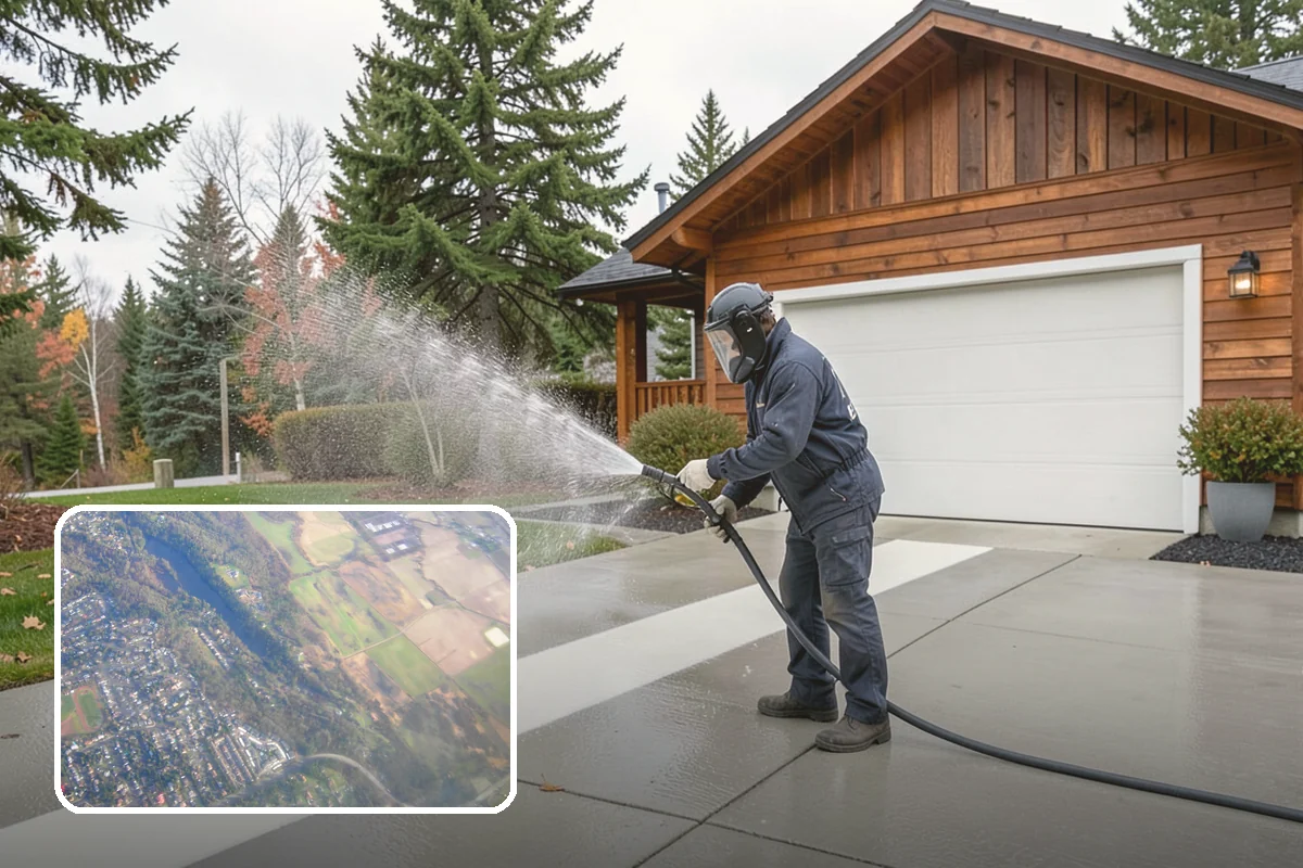 Cedar Siding Washing in Algona, King County, WA - Protects soft cedar fibers from pressure damage