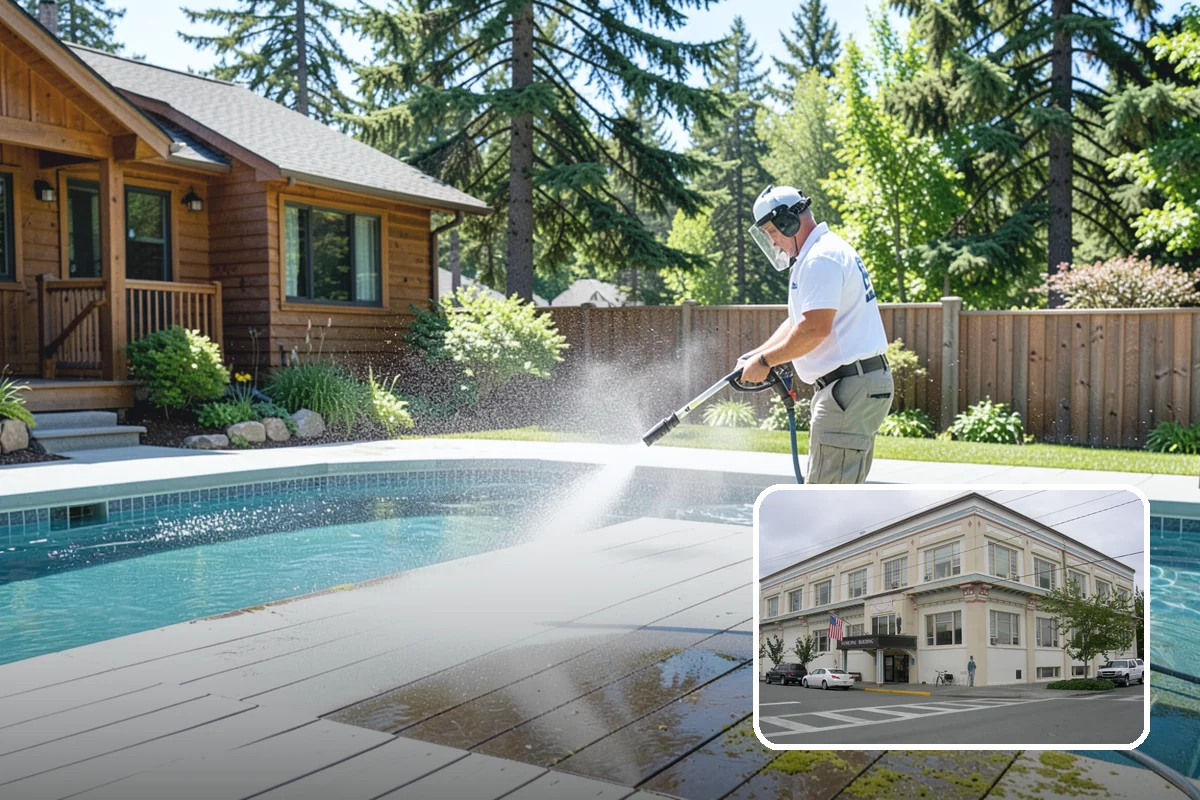 Cedar Siding Washing in Anacortes, Skagit County, WA - Protects soft cedar fibers from pressure damage