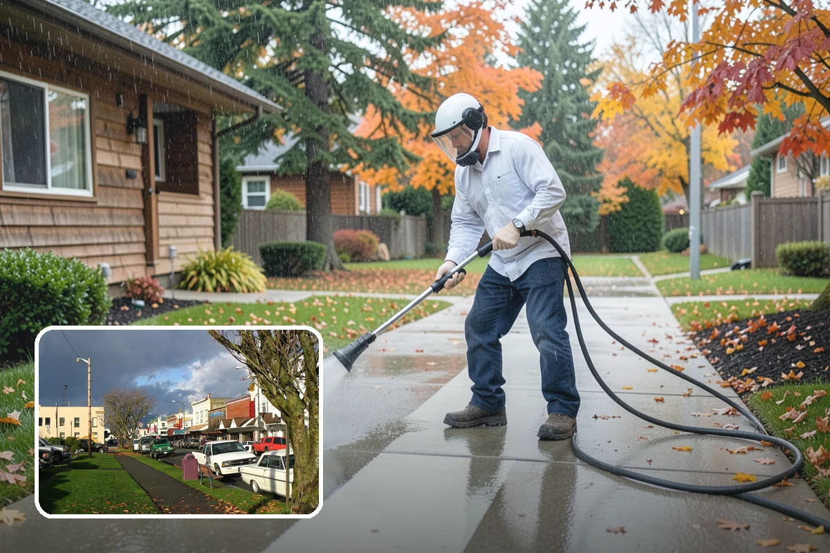 Cedar Siding Washing in Arlington, Snohomish County, WA - Protects soft cedar fibers from pressure damage