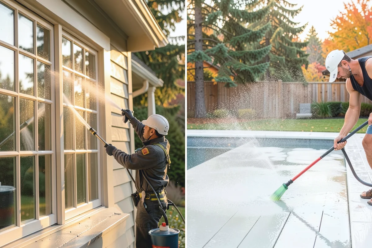 Cedar Siding Washing in Auburn, King County, WA - Inspect shakes and boards for loose or damaged pieces