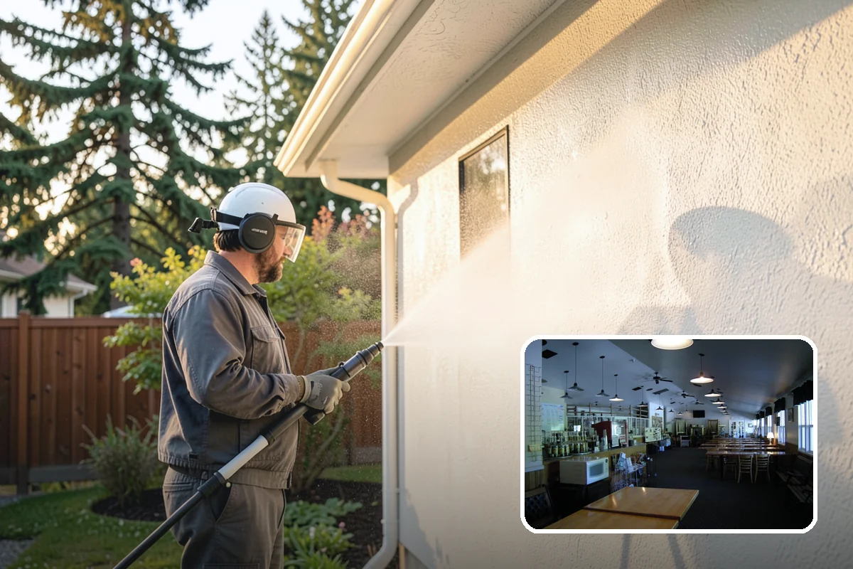 Cedar Siding Washing in Black Diamond, King County, WA - Protects soft cedar fibers from pressure damage