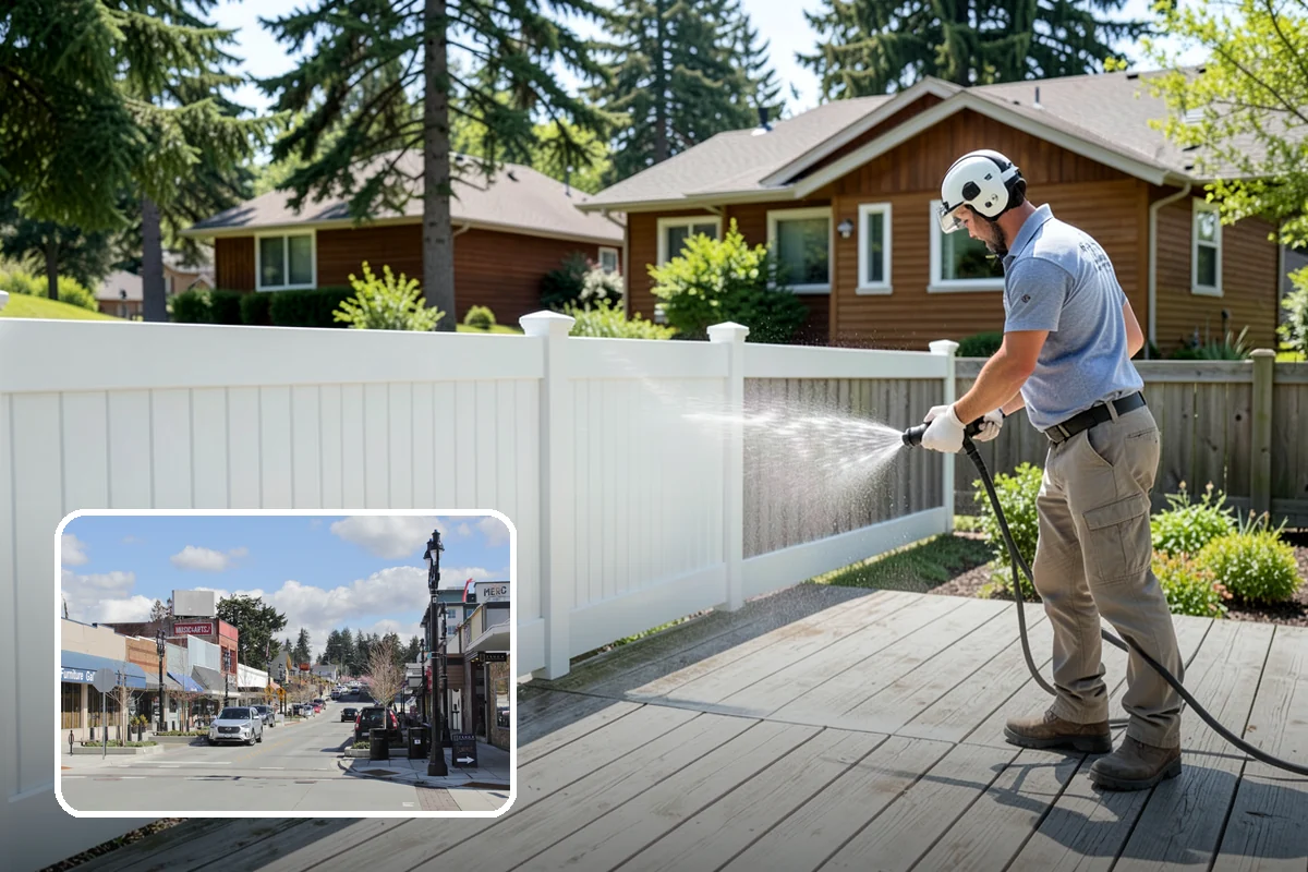 Cedar Siding Washing in Bothell, King County, WA - Protects soft cedar fibers from pressure damage