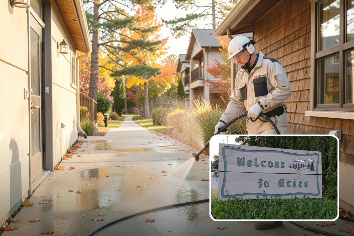 Cedar Siding Washing in Brier, Snohomish County, WA - Protects soft cedar fibers from pressure damage