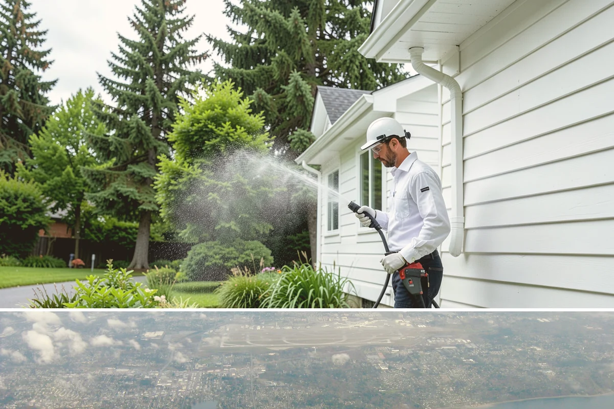 Cedar Siding Washing in Burien, King County, WA - The dry months of summer are ideal so cedar dries completely and holds any new stain applied afterward.