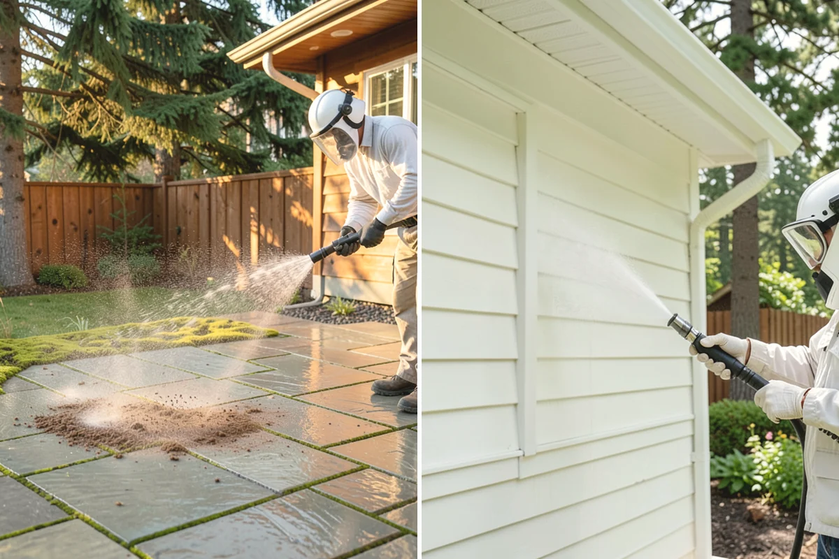 Cedar Siding Washing in Burlington, Skagit County, WA - Inspect shakes and boards for loose or damaged pieces