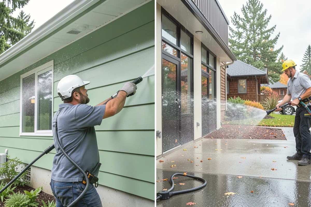 Cedar Siding Washing in Carnation, King County, WA - Inspect shakes and boards for loose or damaged pieces