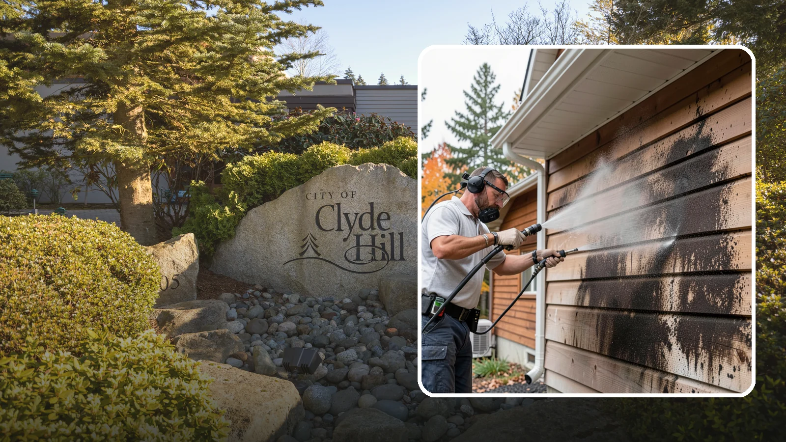 Cedar Siding Washing in Clyde Hill, King County, WA - Cedar siding washing carefully clears mildew and dark streaks from shakes and boards while protecting cedar's soft, natural...