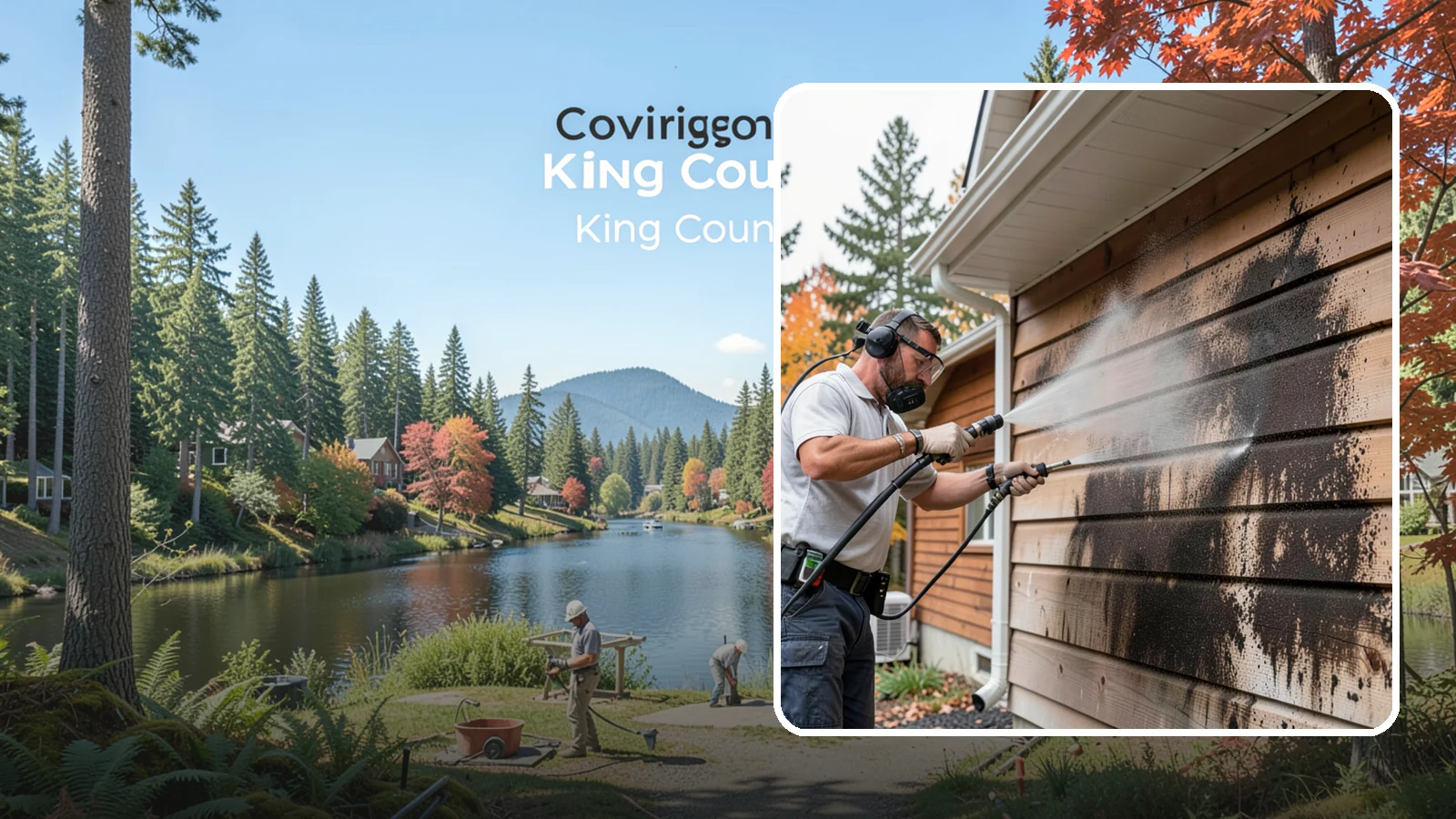 Cedar Siding Washing in Covington, King County, WA - Cedar siding washing carefully clears mildew and dark streaks from shakes and boards while protecting cedar's soft, natural...