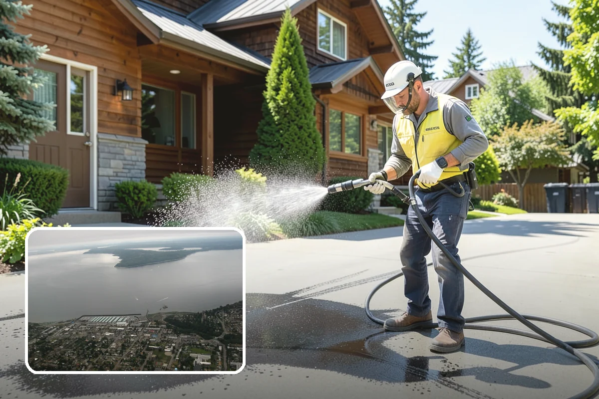 Cedar Siding Washing in Des Moines, King County, WA - Protects soft cedar fibers from pressure damage