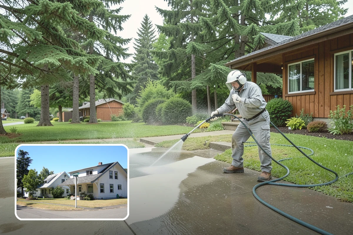 Cedar Siding Washing in DuPont, Pierce County, WA - Protects soft cedar fibers from pressure damage