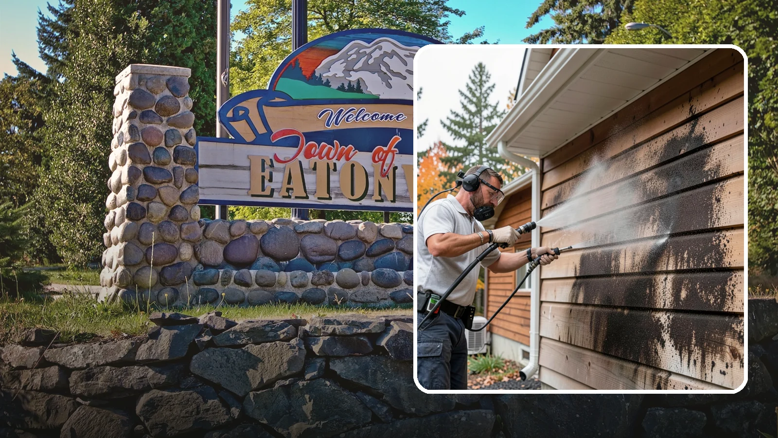 Cedar Siding Washing in Eatonville, Pierce County, WA - Cedar siding washing carefully clears mildew and dark streaks from shakes and boards while protecting cedar's soft, natural...