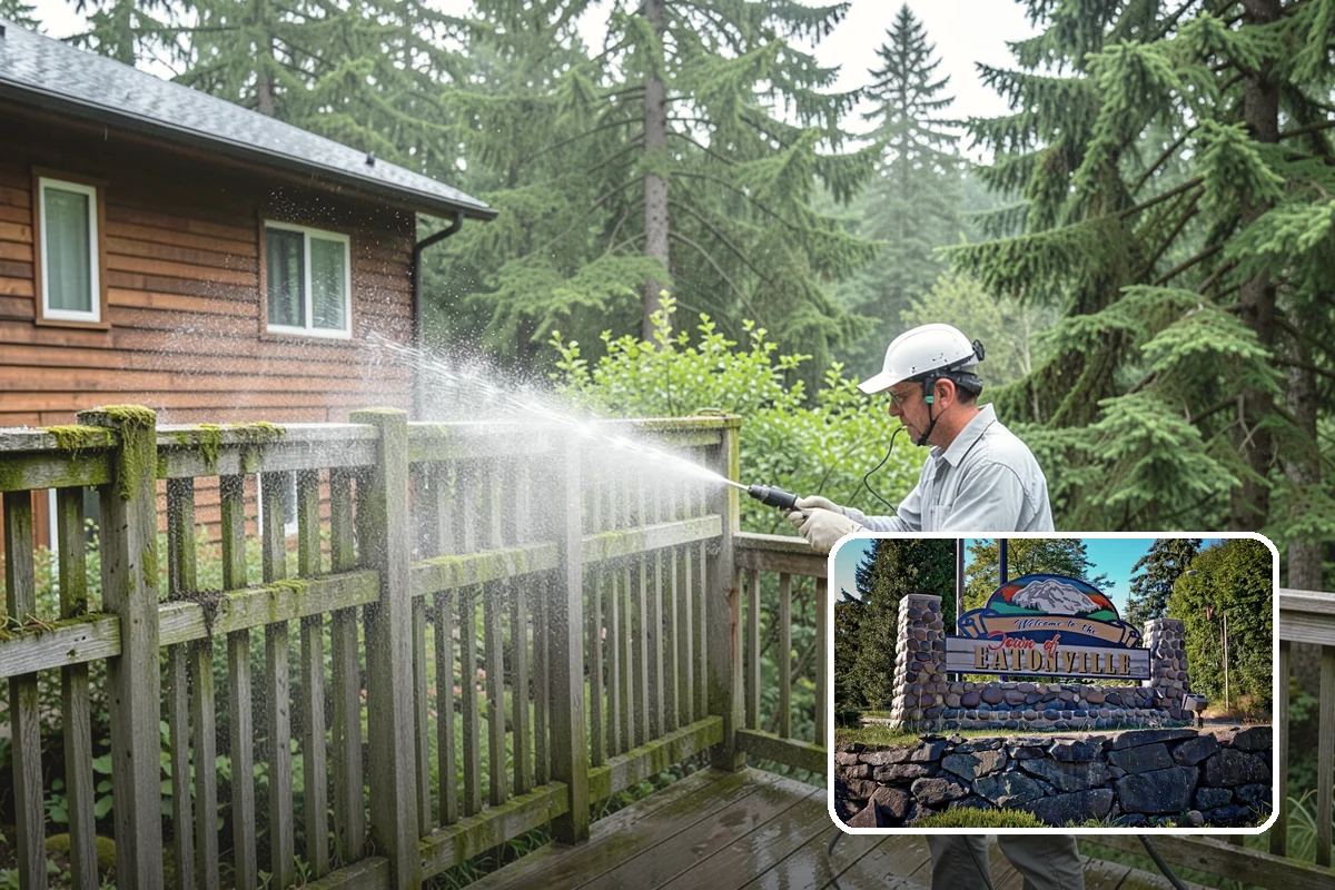 Cedar Siding Washing in Eatonville, Pierce County, WA - Protects soft cedar fibers from pressure damage