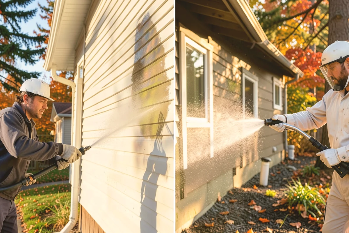 Cedar Siding Washing in Eatonville, Pierce County, WA - Inspect shakes and boards for loose or damaged pieces