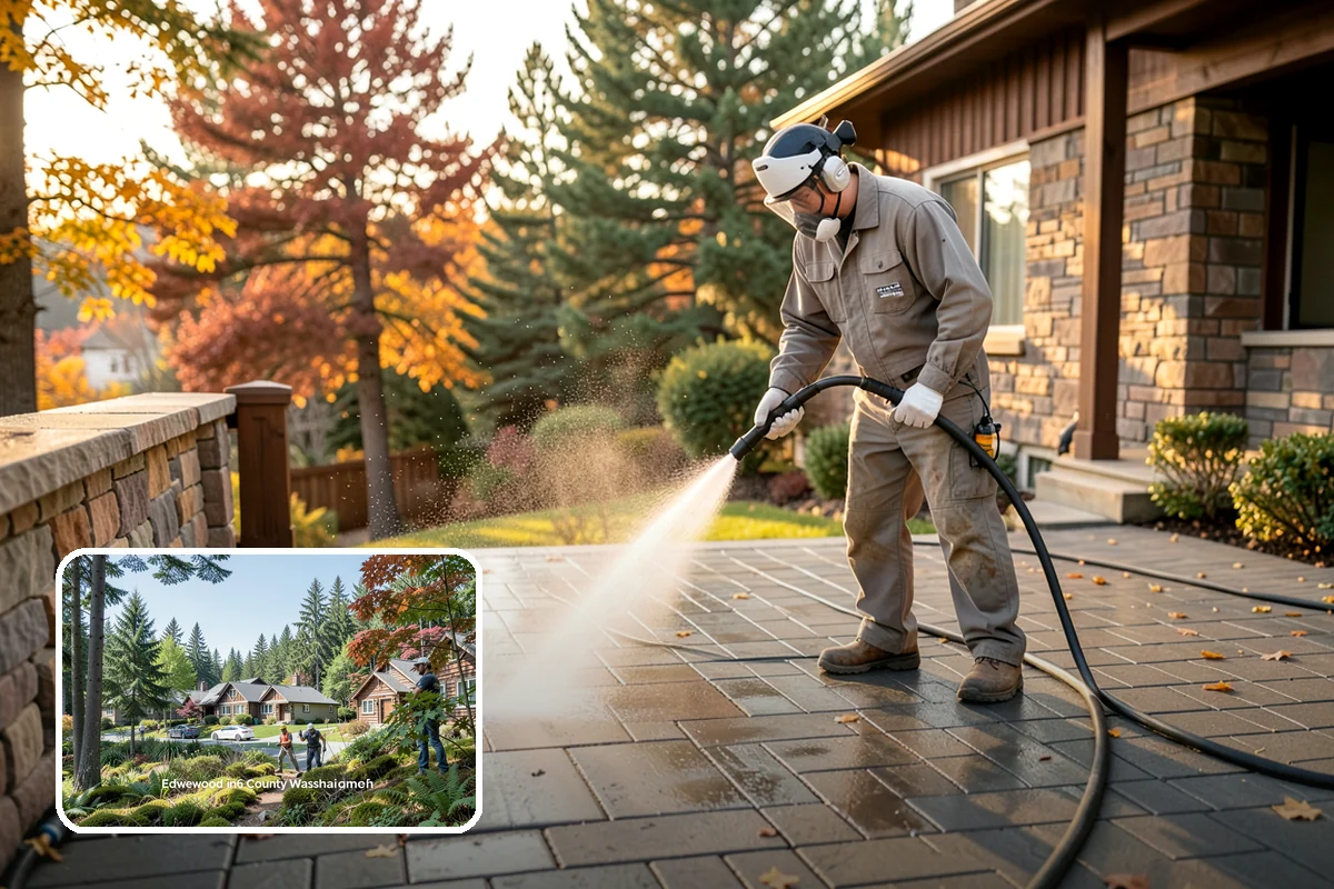 Cedar Siding Washing in Edgewood, Pierce County, WA - Protects soft cedar fibers from pressure damage