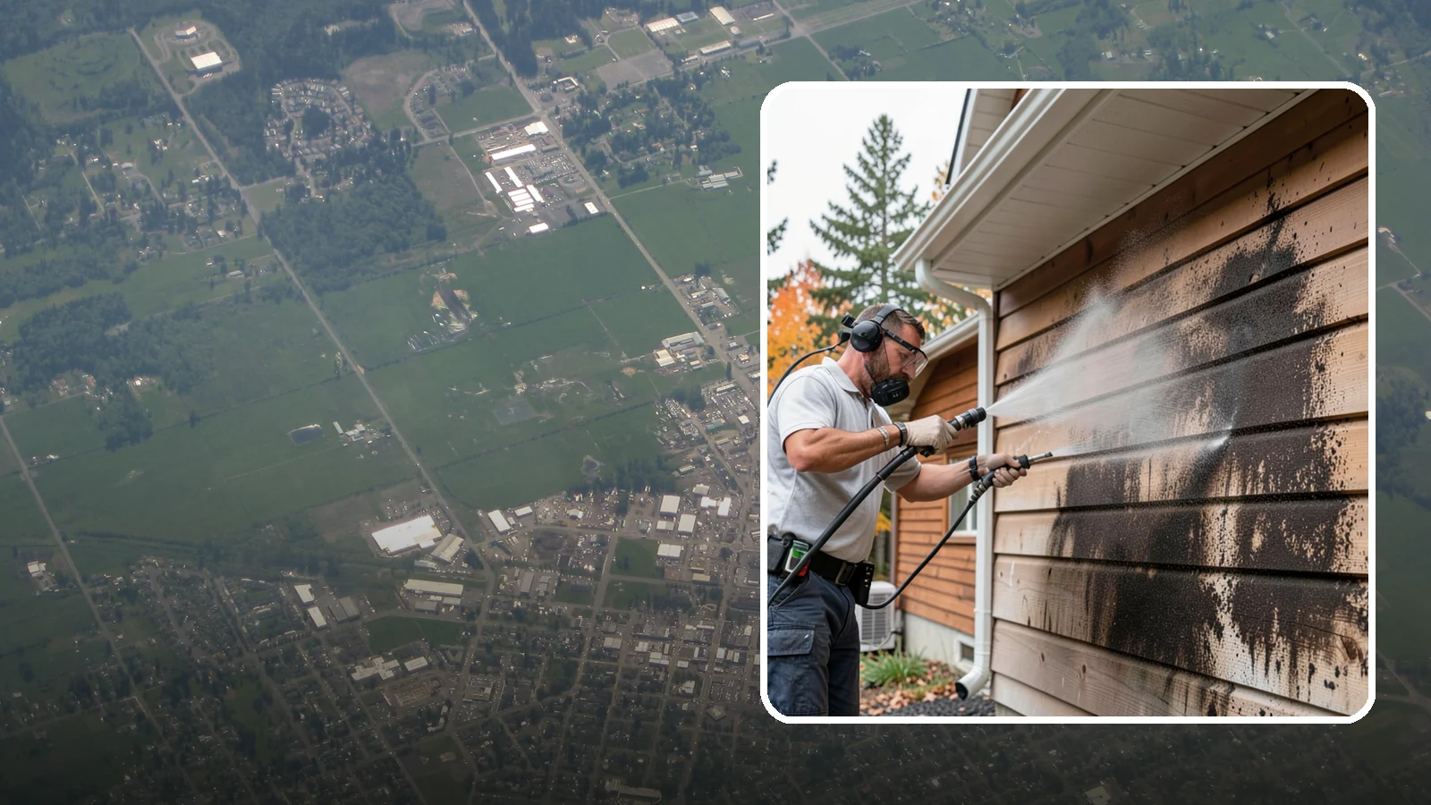 Cedar Siding Washing in Enumclaw, King County, WA - Cedar siding washing carefully clears mildew and dark streaks from shakes and boards while protecting cedar's soft, natural...