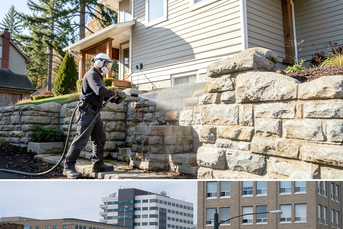 Cedar Siding Washing in Everett, Snohomish County, WA - The dry months of summer are ideal so cedar dries completely and holds any new stain applied afterward.