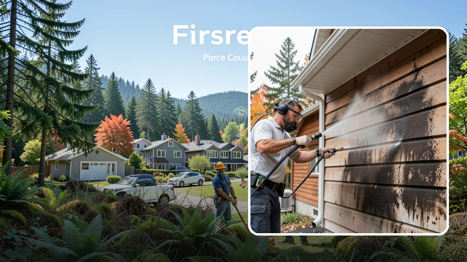 Cedar Siding Washing in Fircrest, Pierce County, WA - Cedar siding washing carefully clears mildew and dark streaks from shakes and boards while protecting cedar's soft, natural...