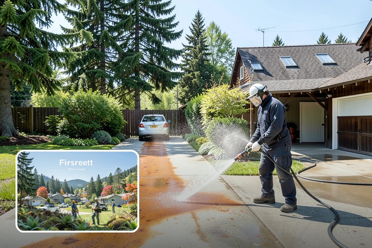 Cedar Siding Washing in Fircrest, Pierce County, WA - Protects soft cedar fibers from pressure damage