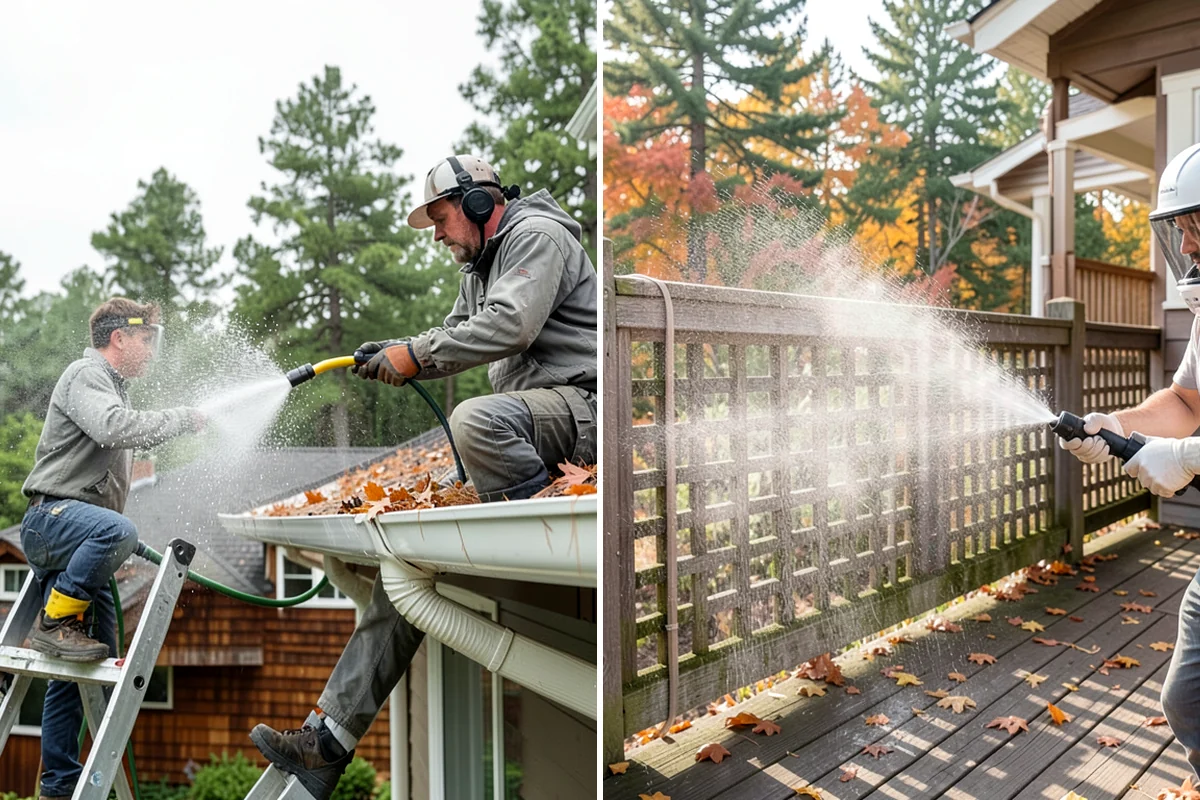 Cedar Siding Washing in Gig Harbor, Pierce County, WA - Inspect shakes and boards for loose or damaged pieces