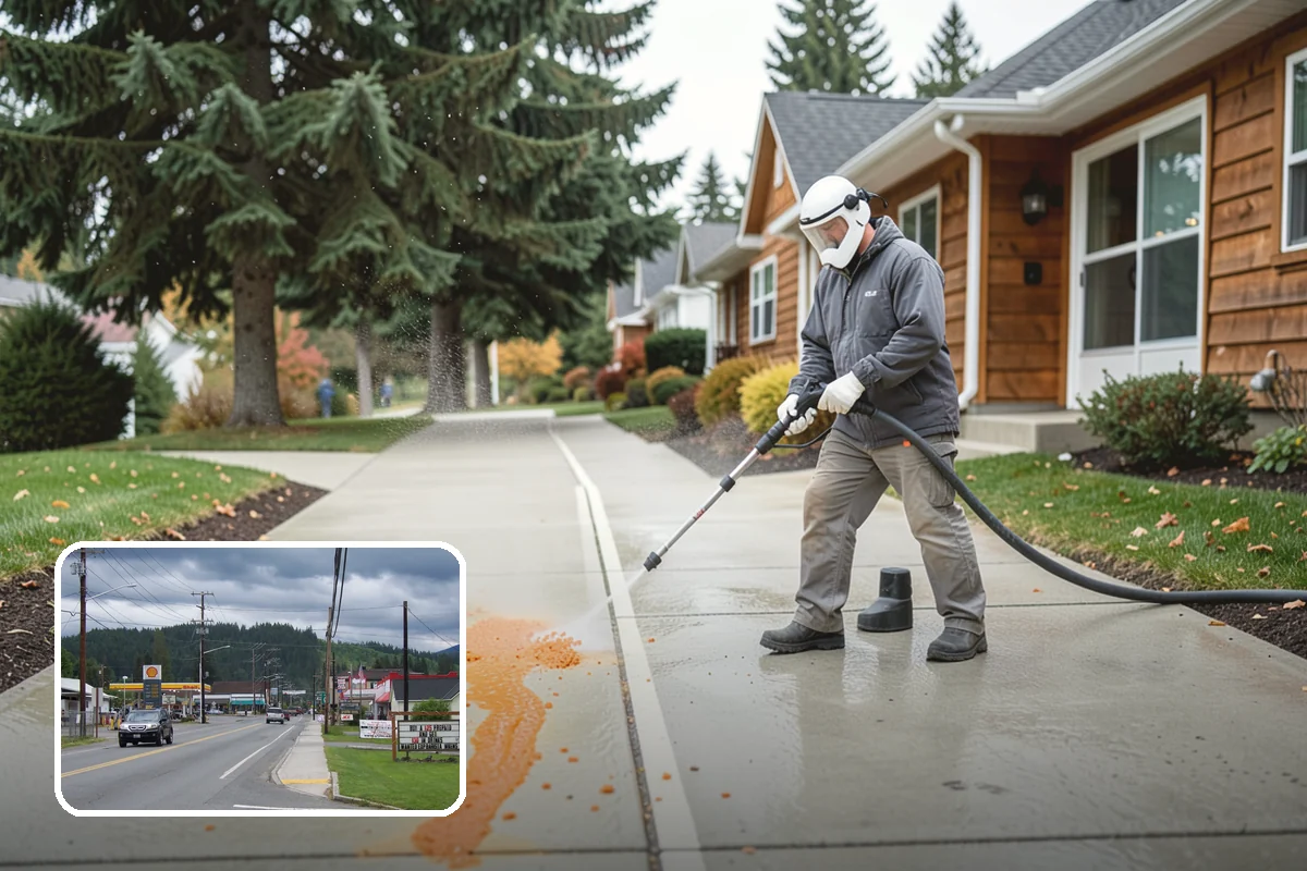 Cedar Siding Washing in Granite Falls, Snohomish County, WA - Protects soft cedar fibers from pressure damage