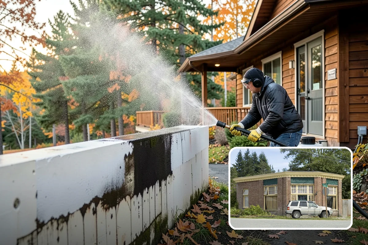 Cedar Siding Washing in Hamilton, Skagit County, WA - Protects soft cedar fibers from pressure damage