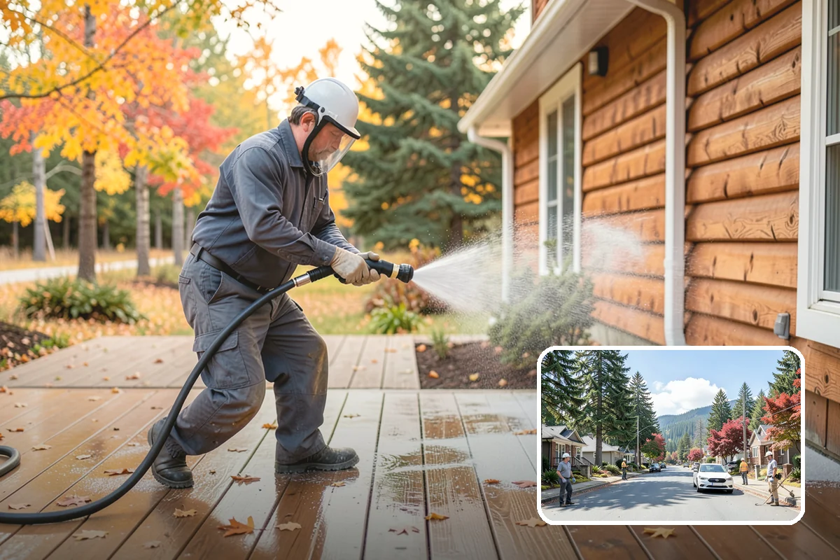 Cedar Siding Washing in Hunts Point, King County, WA - Protects soft cedar fibers from pressure damage