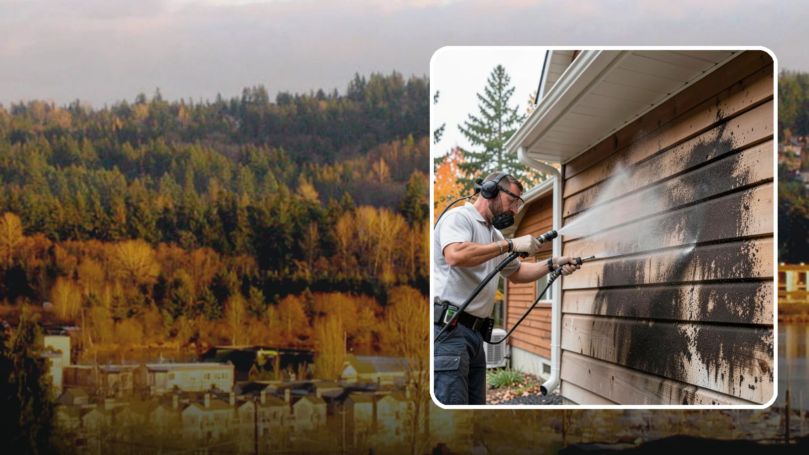 Cedar Siding Washing in Kenmore, King County, WA - Cedar siding washing carefully clears mildew and dark streaks from shakes and boards while protecting cedar's soft, natural...