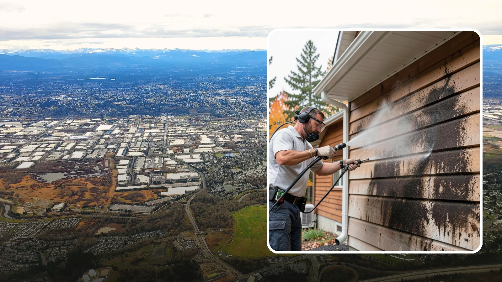 Cedar Siding Washing in Kent, King County, WA - Cedar siding washing carefully clears mildew and dark streaks from shakes and boards while protecting cedar's soft, natural...