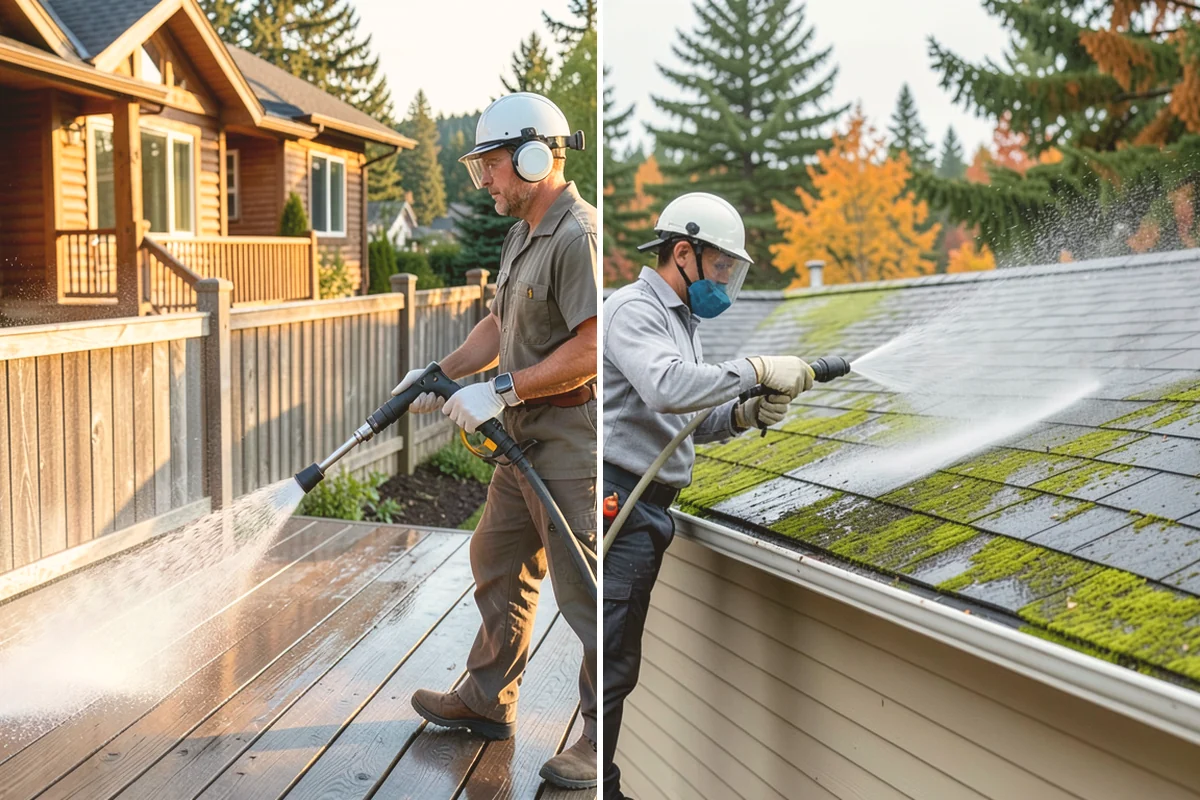 Cedar Siding Washing in Kirkland, King County, WA - Inspect shakes and boards for loose or damaged pieces