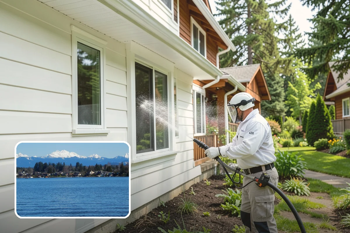Cedar Siding Washing in Lake Stevens, Snohomish County, WA - Protects soft cedar fibers from pressure damage