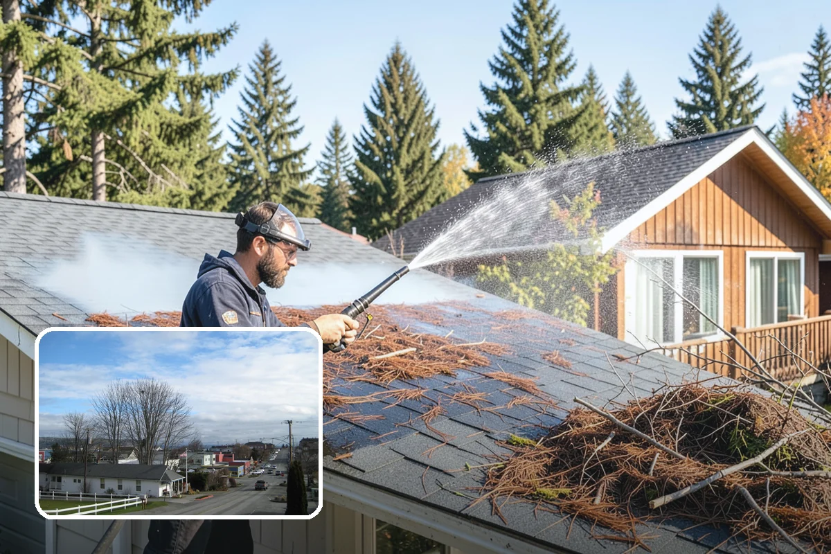 Cedar Siding Washing in Langley, Island County, WA - Protects soft cedar fibers from pressure damage