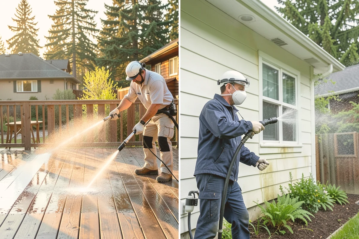 Cedar Siding Washing in Langley, Island County, WA - Inspect shakes and boards for loose or damaged pieces