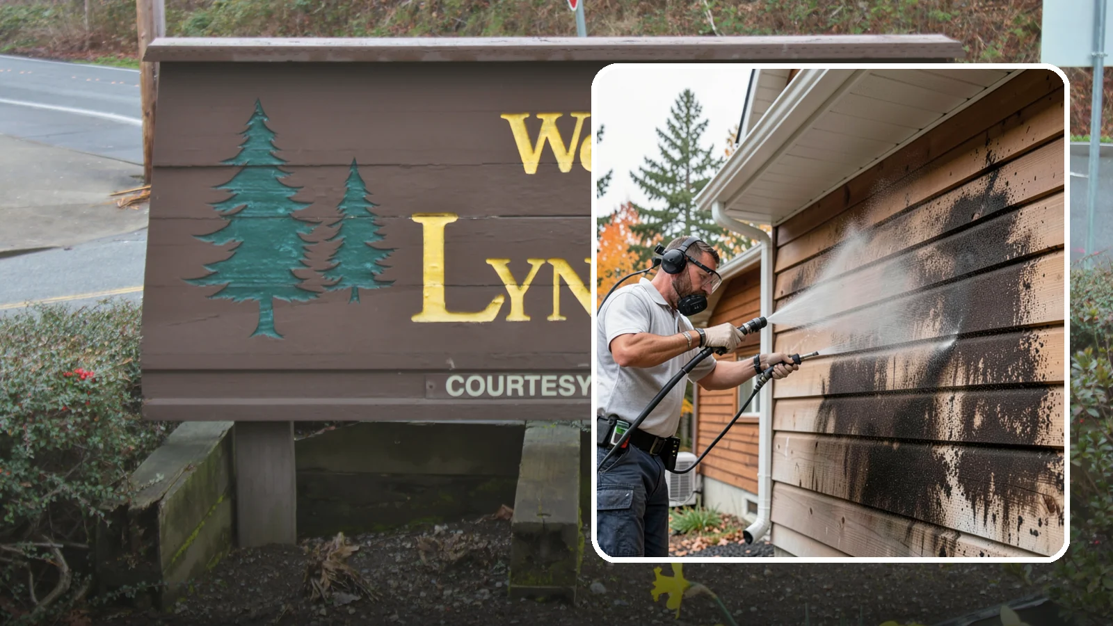 Cedar Siding Washing in Lynnwood, Snohomish County, WA - Cedar siding washing carefully clears mildew and dark streaks from shakes and boards while protecting cedar's soft, natural...
