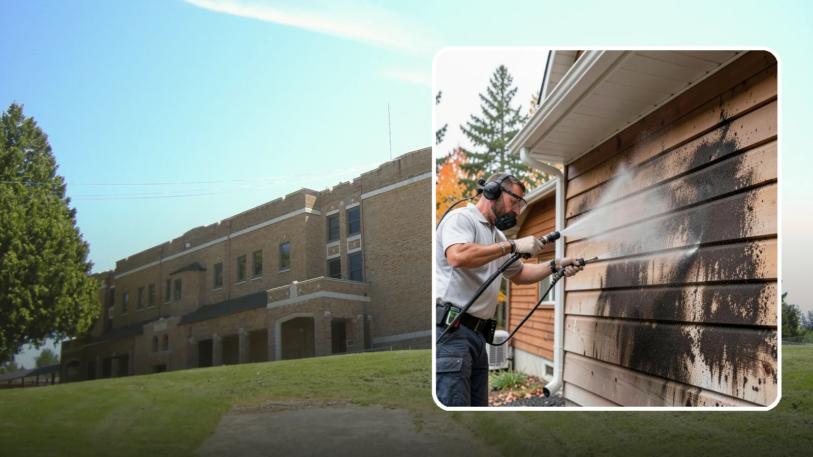Cedar Siding Washing in Maple Valley, King County, WA - Cedar siding washing carefully clears mildew and dark streaks from shakes and boards while protecting cedar's soft, natural...